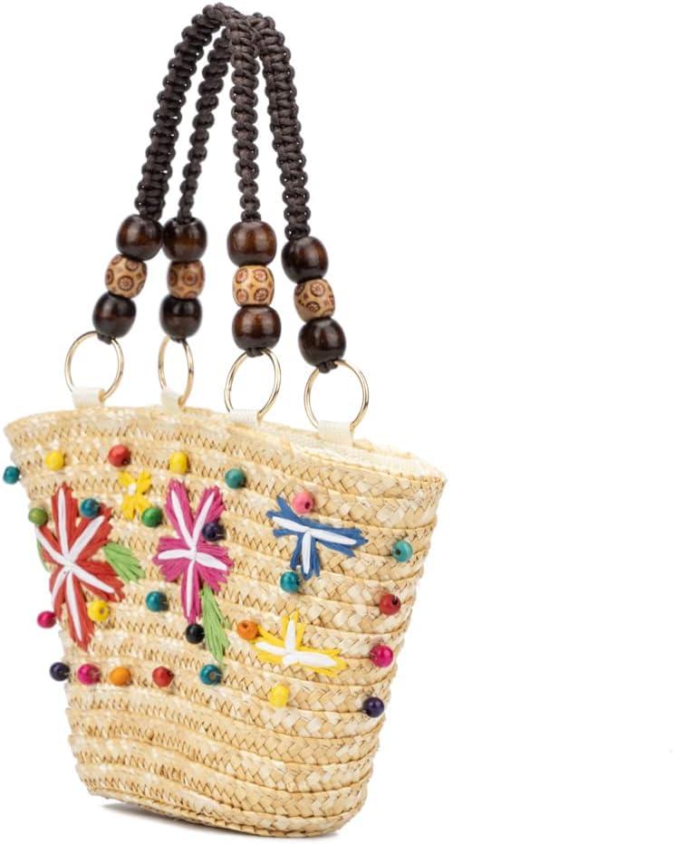 imageOlivia Miller Girls Fashion Amara Natural Beige Mini Straw Jute Summer Starfish Shoulder Bag Casual Cute Purse Handbag for Kids ampamp Toddlers