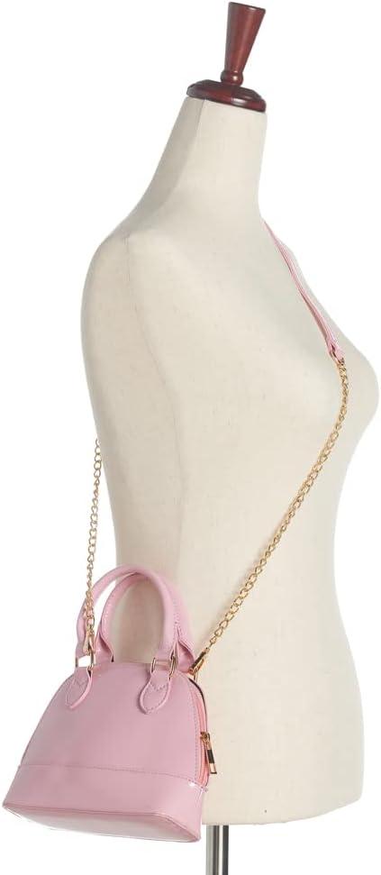 imageOlivia Miller Girls Fashion Lorena Pink Mini Patent Faux Leather Crossbody Bag Casual Adjustable Shoulder Strap Cute Purse Handbag for Kids ampamp Toddlers