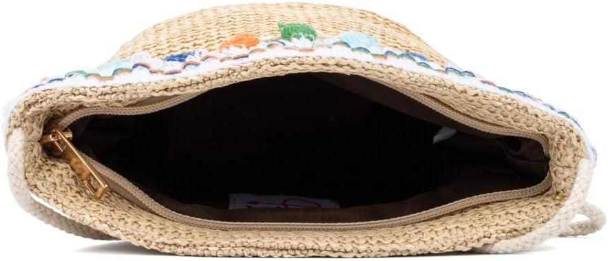 imageOlivia Miller Girls Fashion Posy Natural Beige Mini Straw Jute Crossbody Bag Casual Shoulder Strap Cute Purse Handbag for Kids ampamp Toddlers