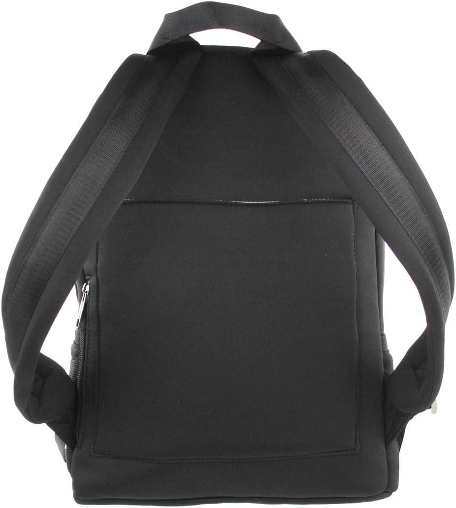 imageOlivia Miller Womens Black Basic Classic Casual Lightweight Laptop Tablet Holder Front Pocket College Work Commute Travel Daypack Business Weekender Backpack