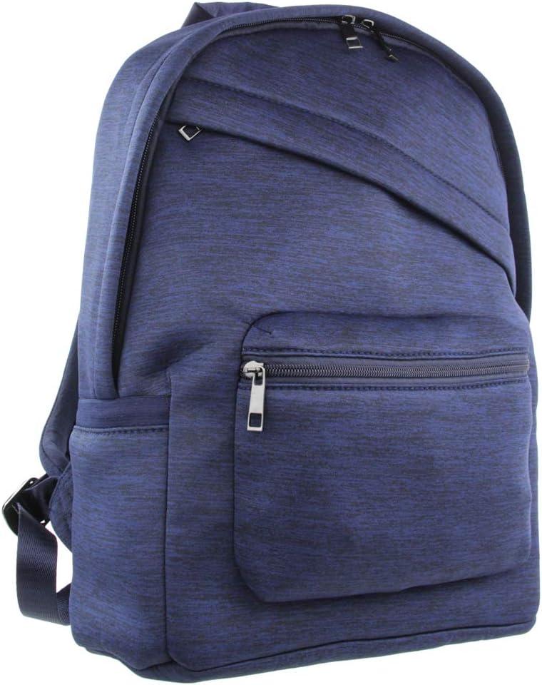 imageOlivia Miller Womens Blue Basic Classic Casual Lightweight Laptop Tablet Holder Front Pocket College Work Commute Travel Daypack Business Weekender Backpack