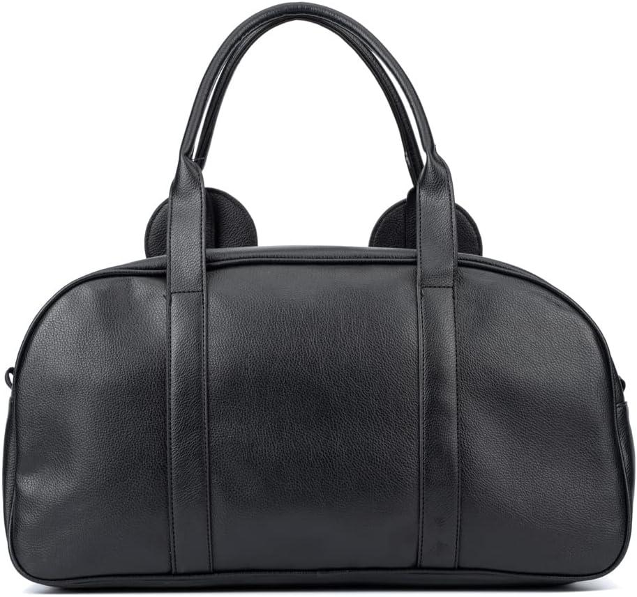 imageOlivia Miller Womens Duffel Bag Kuma Black Red Bow w Faux PU Leather Mouse Ears Shoulder Duffle Bag for Ladies Travel CarryOn Weekender Getaway Weekend Tote for Woman Teens Gym Teenage Sport Gift