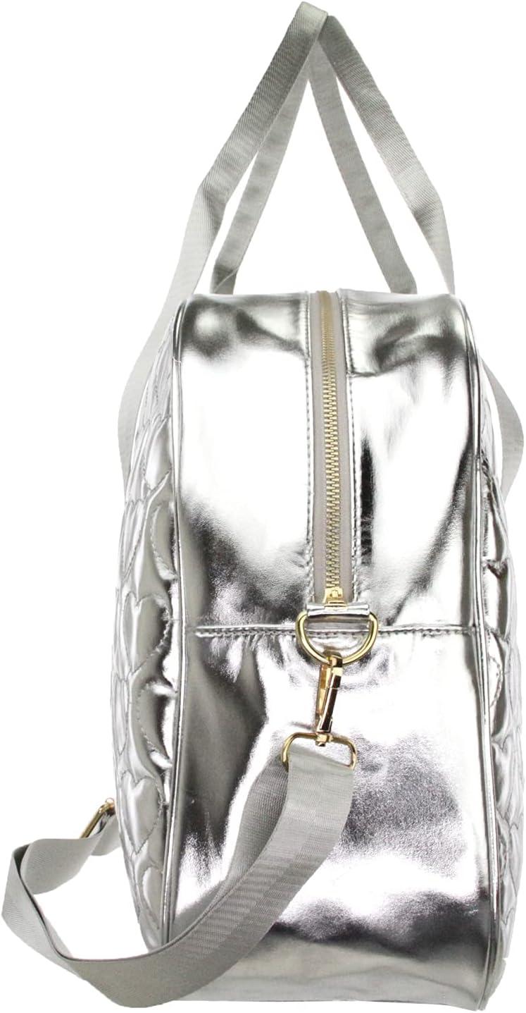 imageOlivia Miller Womens Duffel Bag Quilted Heart Overnight Cute Shoulder Duffle Bag for Ladies Travel CarryOn Weekender Getaway Weekend Tote for Woman Gym Sport Gift