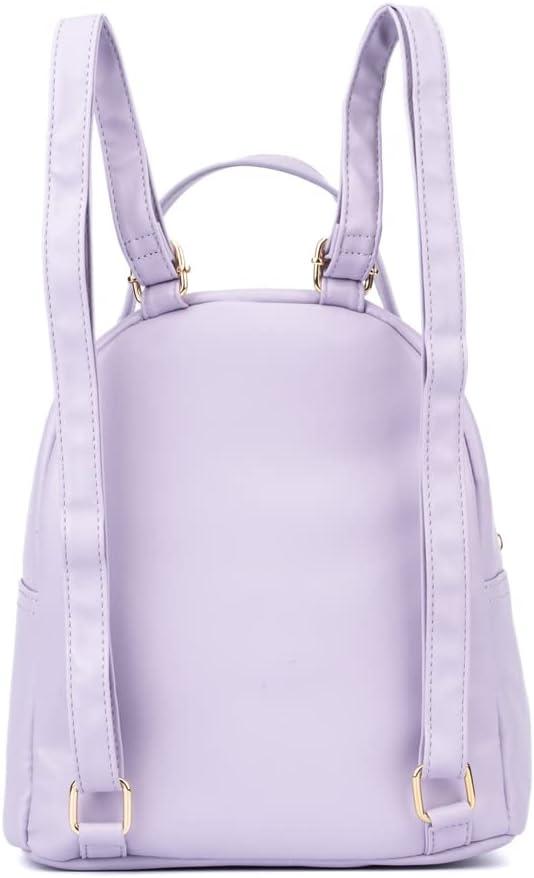 imageOlivia Miller Womens Fashion Belinda Lavender Quilted Faux PU Leather Small Backpack Casual Shoulder Bag Ladies Daypack Travel w Zipper