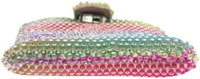 imageOlivia Miller Womens Fashion Cami Rhinestone Mesh Iridescent Cell Phone Crossbody Mini Bag Casual Evening Purse Handbag