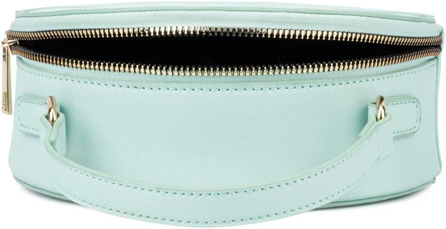 imageOlivia Miller Womens Fashion Iris Faux PU Leather Round Canteen Satchel Bag w Top Handle Casual Trendy Purse Handbag