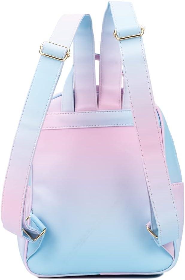 imageOlivia Miller Womens Fashion Rumi Rainbow Multicolor Faux PU Leather w Gold Butterflies Small Backpack Casual Shoulder Bag Ladies Daypack Travel w Zipper