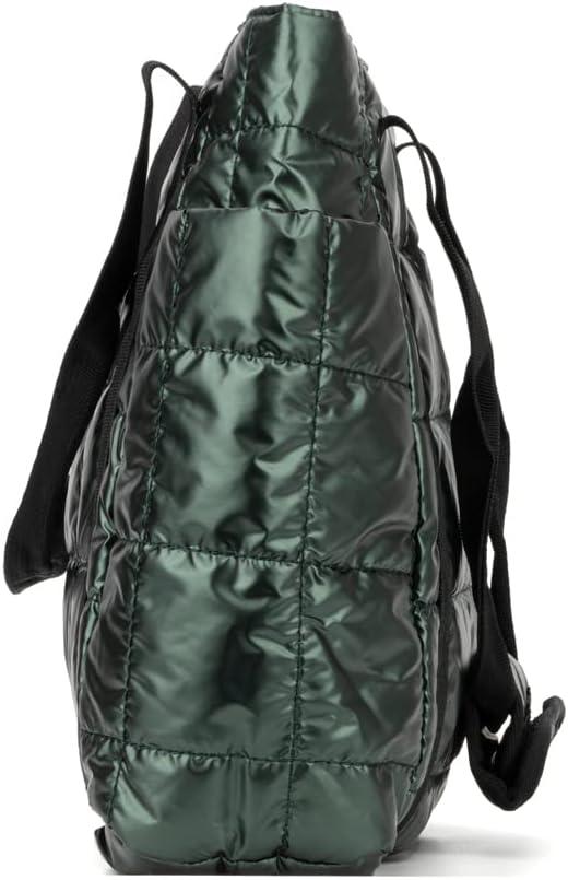 imageOlivia Miller Womens Fashion Sutton Quilted Padded Tote Bag Medium Weekender Casual Purse HandbagGreen