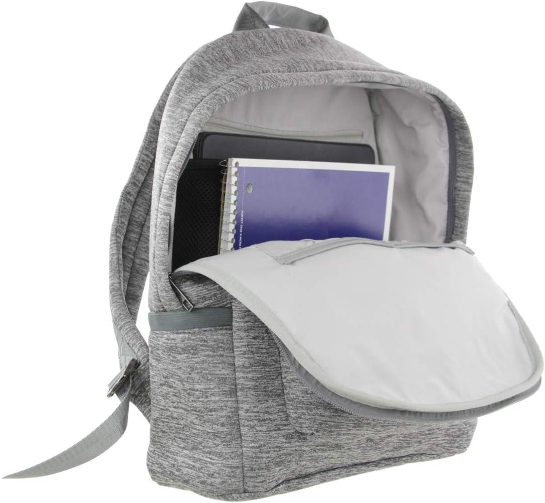 imageOlivia Miller Womens Grey Basic Classic Casual Lightweight Laptop Tablet Holder Front Pocket College Work Commute Travel Daypack Business Weekender Backpack