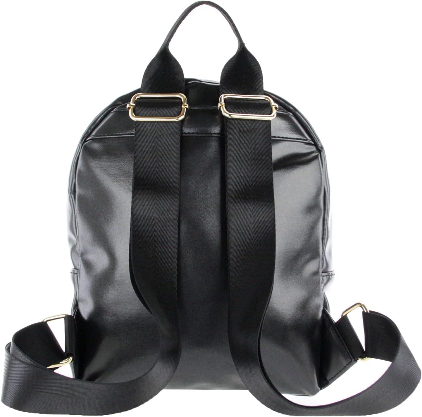 imageOlivia Miller Womens Quilted Heart Ombre Faux Patent Pocket Fashion Backpack