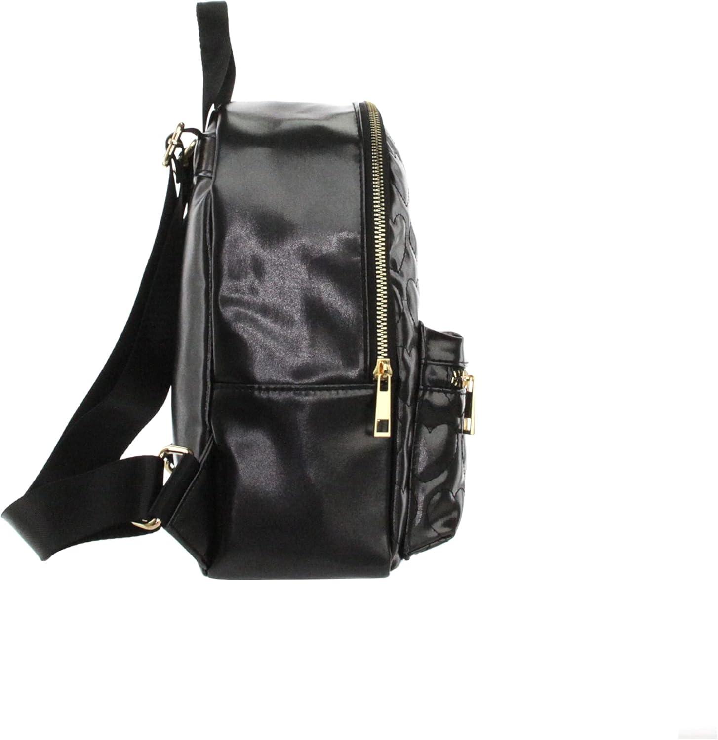 imageOlivia Miller Womens Quilted Heart Ombre Faux Patent Pocket Fashion Backpack