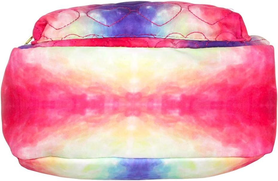 imageOlivia Miller Womens Quilted Heart Ombre Rainbow Tie Dye Front Pocket Backpack