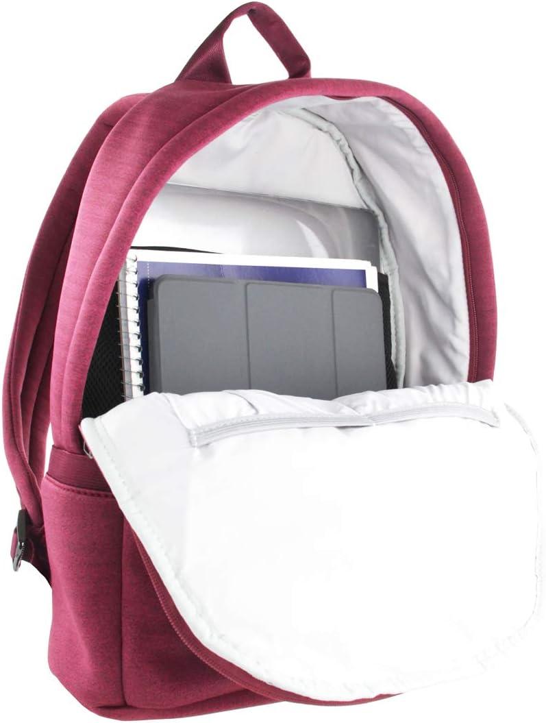 imageOlivia Miller Womens Red Basic Classic Casual Lightweight Laptop Tablet Holder Front Pocket College Work Commute Travel Daypack Business Weekender Backpack