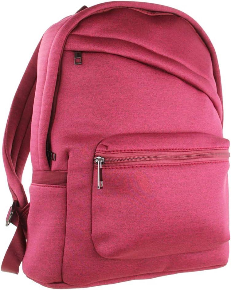 imageOlivia Miller Womens Red Basic Classic Casual Lightweight Laptop Tablet Holder Front Pocket College Work Commute Travel Daypack Business Weekender Backpack