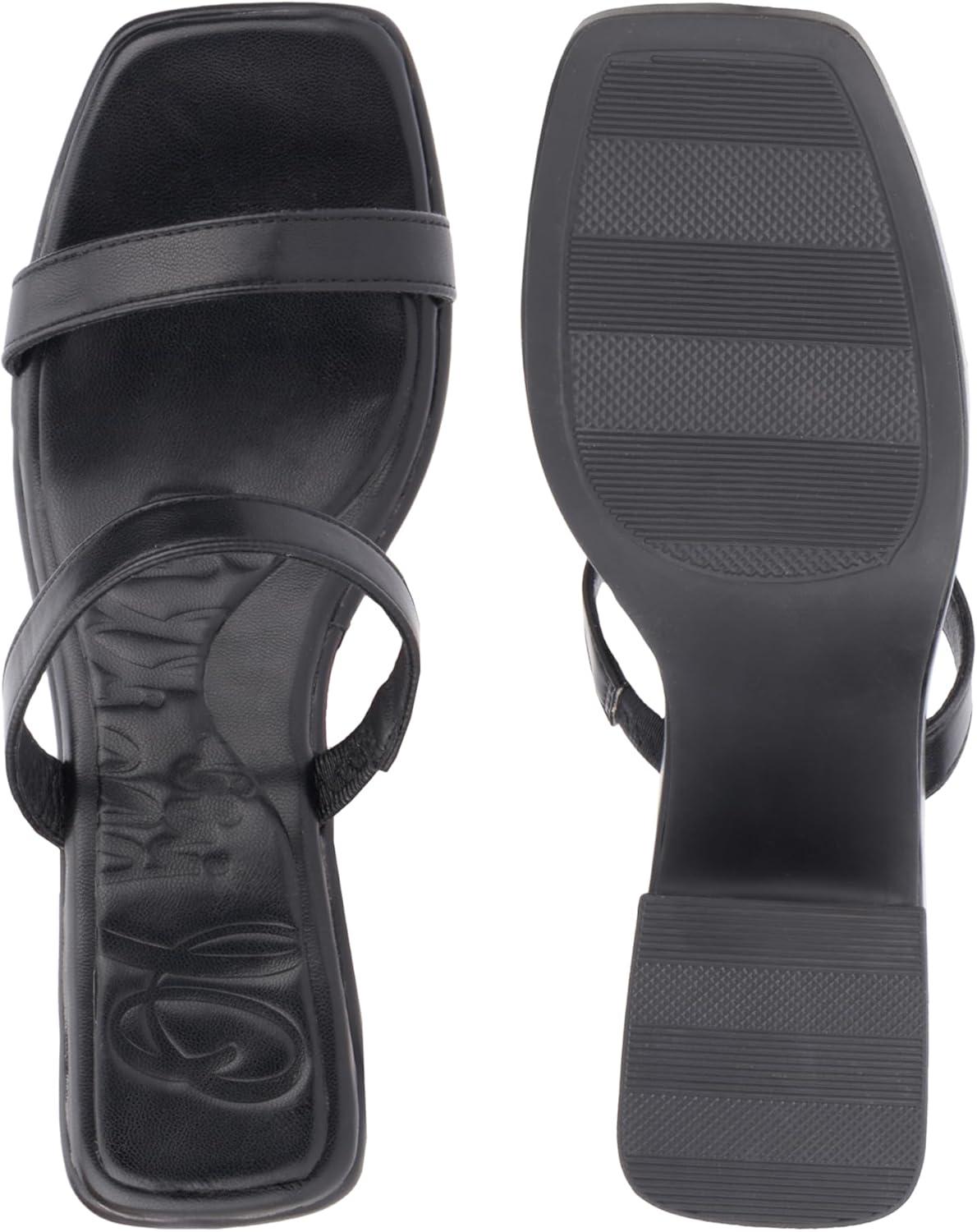 imageOlivia Miller Womens Savage Platform Square Heels TPR OutsoleBlack