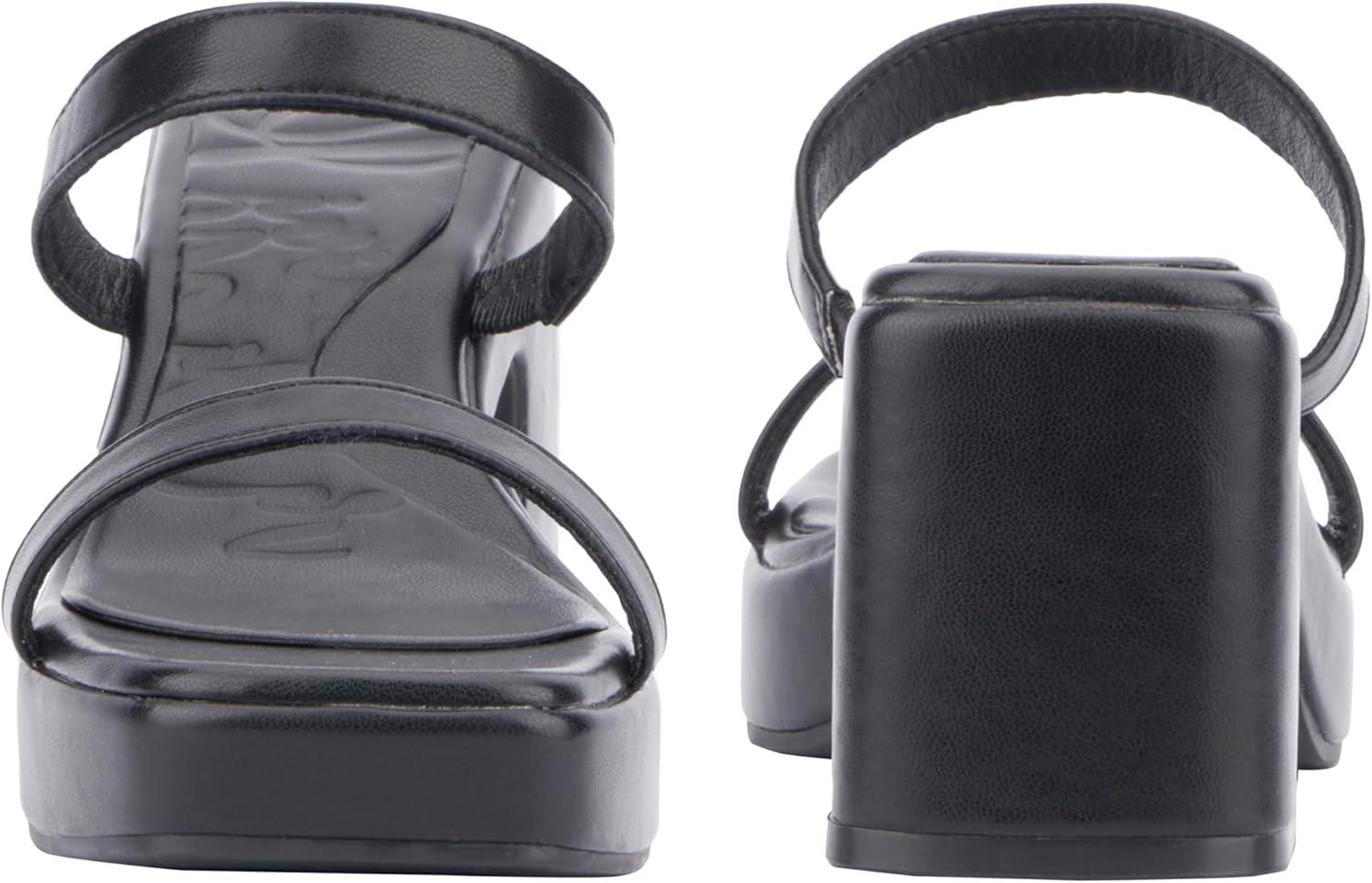 imageOlivia Miller Womens Savage Platform Square Heels TPR OutsoleBlack