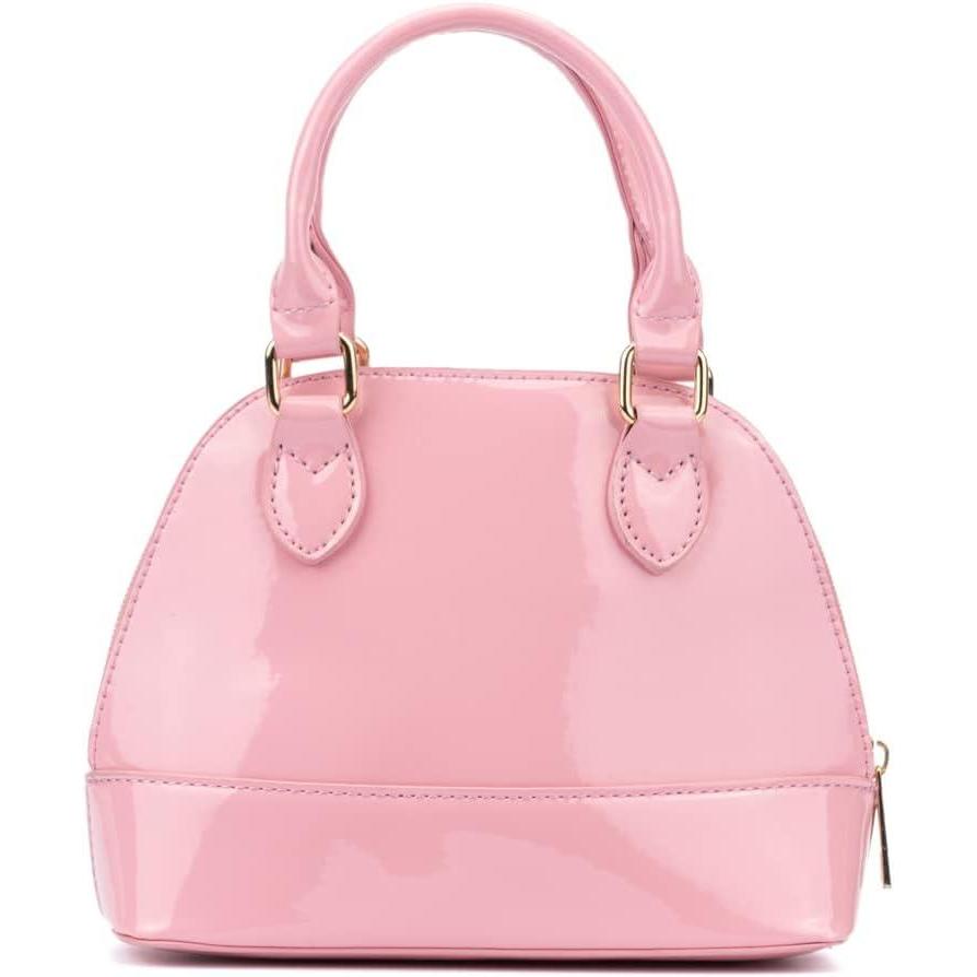 imageOlivia Miller Girls Fashion Lorena Pink Mini Patent Faux Leather Crossbody Bag Casual Adjustable Shoulder Strap Cute Purse Handbag for Kids ampamp Toddlers
