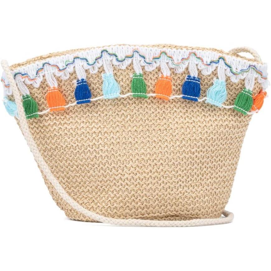imageOlivia Miller Girls Fashion Posy Natural Beige Mini Straw Jute Crossbody Bag Casual Shoulder Strap Cute Purse Handbag for Kids ampamp Toddlers