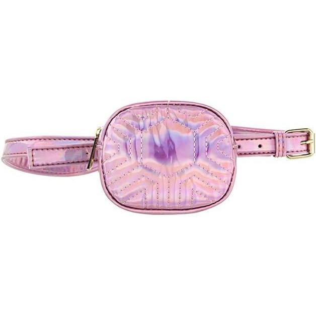 imageOlivia Miller Girls Round Holographic Iridescent Quilted Fanny Pack Waist Bag