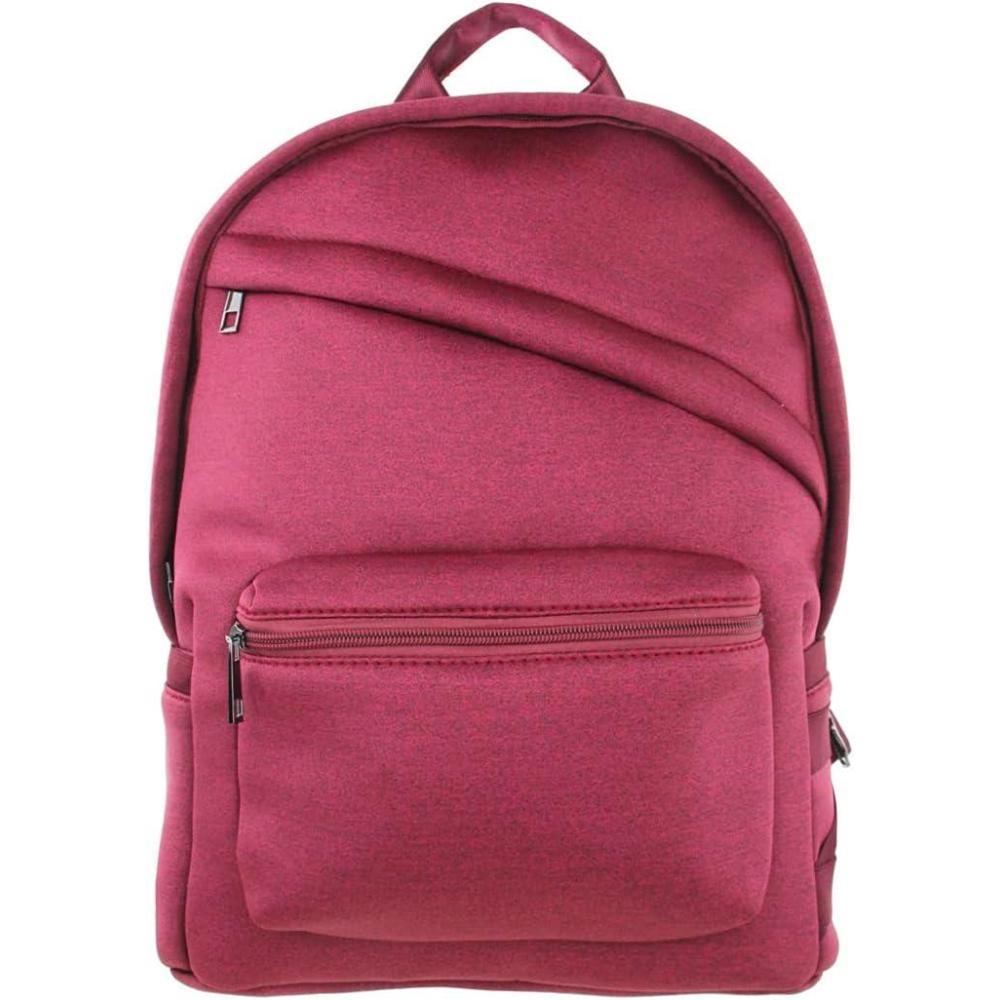 imageOlivia Miller Womens Red Basic Classic Casual Lightweight Laptop Tablet Holder Front Pocket College Work Commute Travel Daypack Business Weekender Backpack