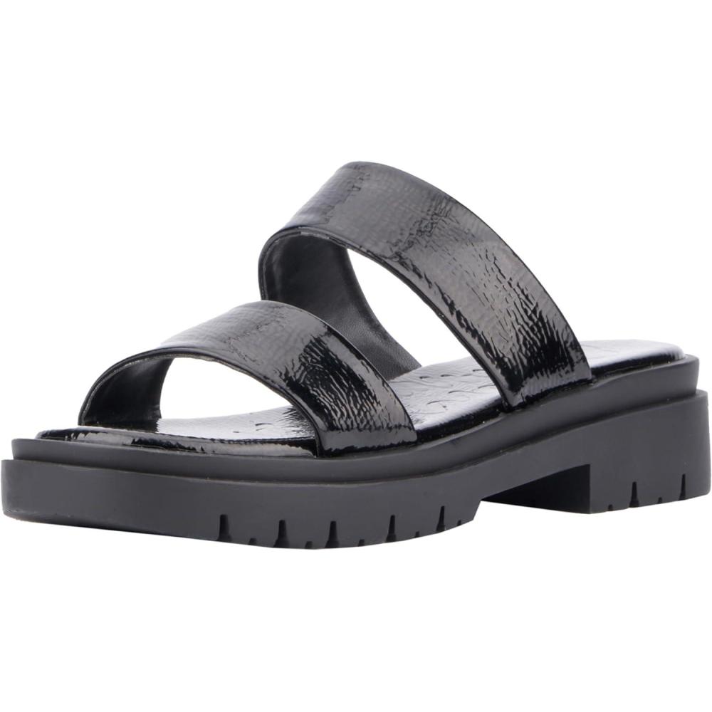 imageOlivia Miller Womens Tempting Slide Square Sandals Tpr OutsoleBlack
