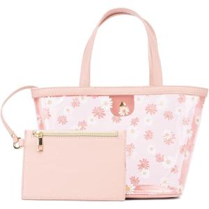 Olivia Miller Girl’s Fashion Alessia Mini Pink Daisy Clear Tote Shoulder Bag Casual, Cute Purse Handbag for Kids & Toddlers