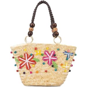Olivia Miller Girl’s Fashion Amara Natural Beige Mini Straw Jute Summer Starfish Shoulder Bag Casual, Cute Purse Handbag for Kids & Toddlers