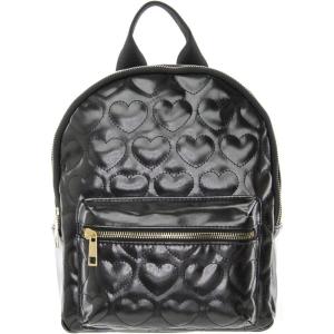Olivia Miller Women’s Quilted Heart Ombre Faux Patent Pocket Fashion Backpack