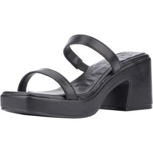 Olivia Miller Womens Savage Platform, Square Heels, TPR Outsole(Black)
