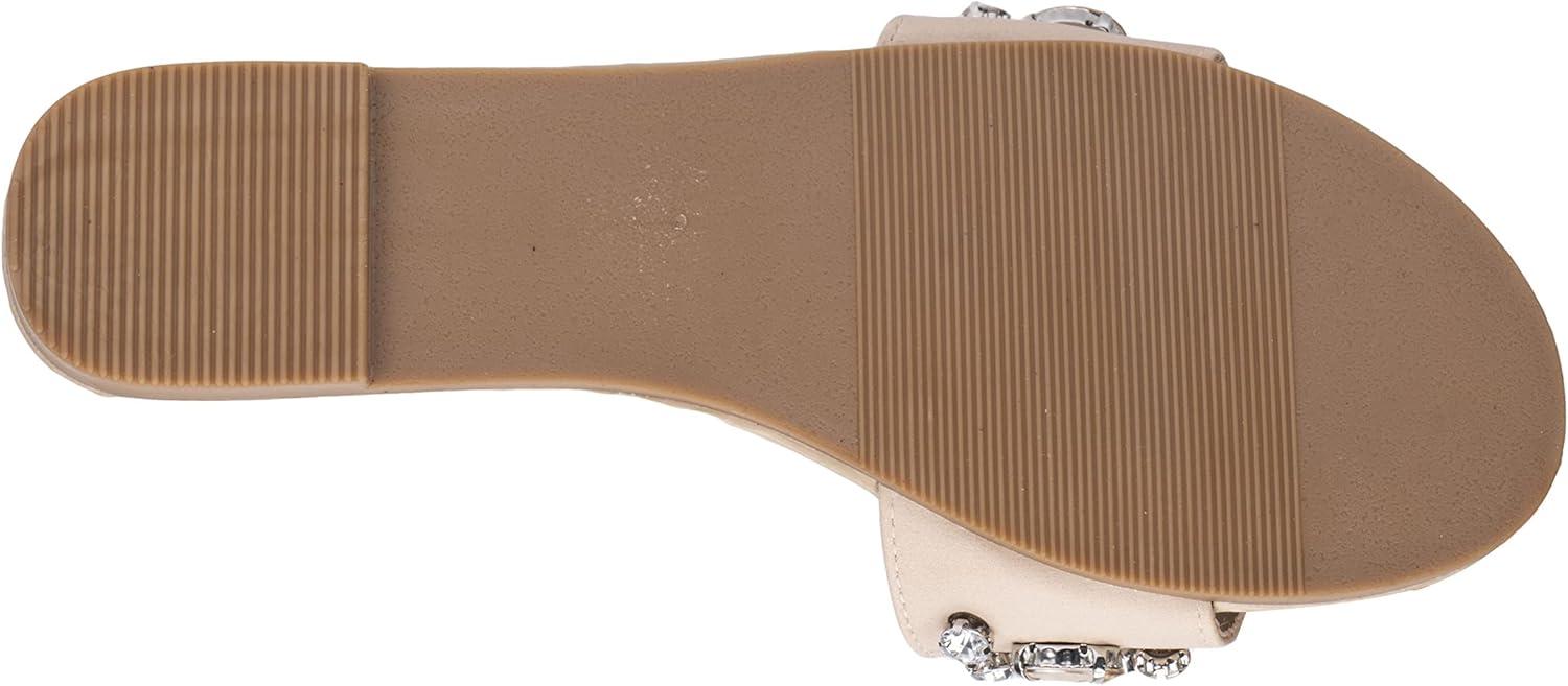imageOlivia Miller Womens Elsa Slide Round Sandals Polyvinyl Chloride OutsoleNude
