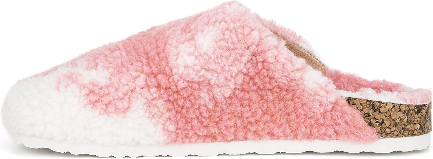 imageOlivia Miller Womens Fashion Shoes Faux Fur EVA Slippers Closed Toe Slip On Indoor Outdoor House Slides Flat Sandals