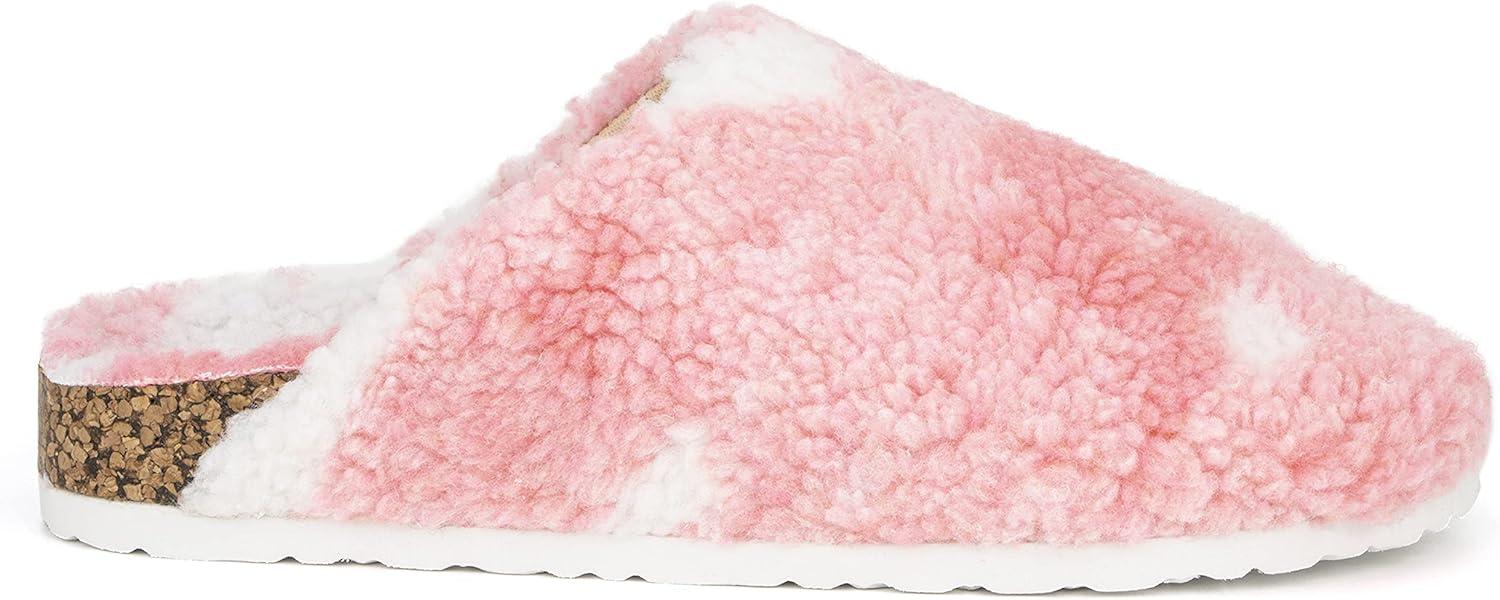 imageOlivia Miller Womens Fashion Shoes Faux Fur EVA Slippers Closed Toe Slip On Indoor Outdoor House Slides Flat Sandals