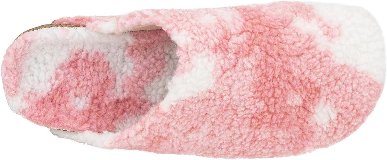 imageOlivia Miller Womens Fashion Shoes Faux Fur EVA Slippers Closed Toe Slip On Indoor Outdoor House Slides Flat Sandals