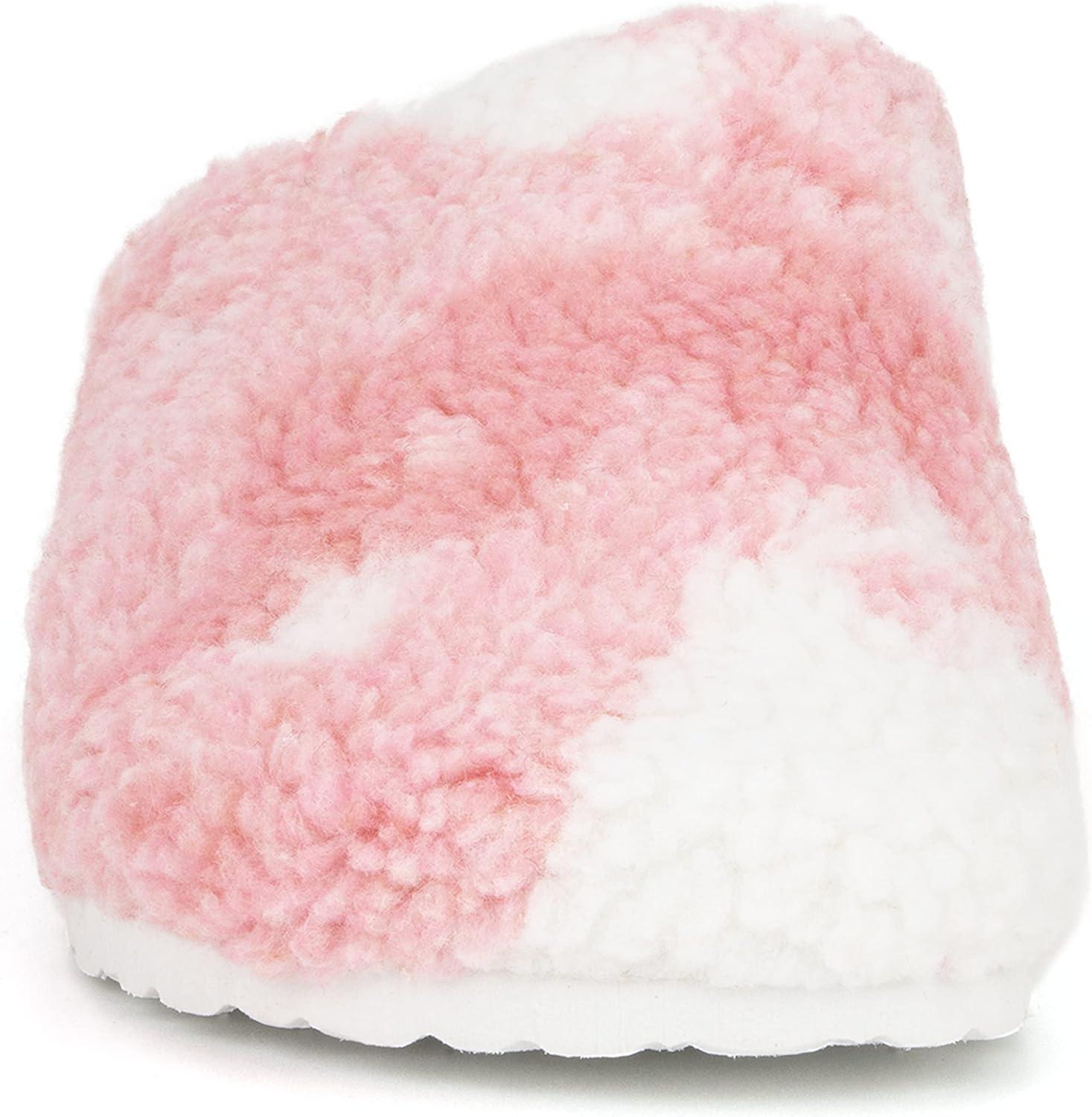 imageOlivia Miller Womens Fashion Shoes Faux Fur EVA Slippers Closed Toe Slip On Indoor Outdoor House Slides Flat Sandals
