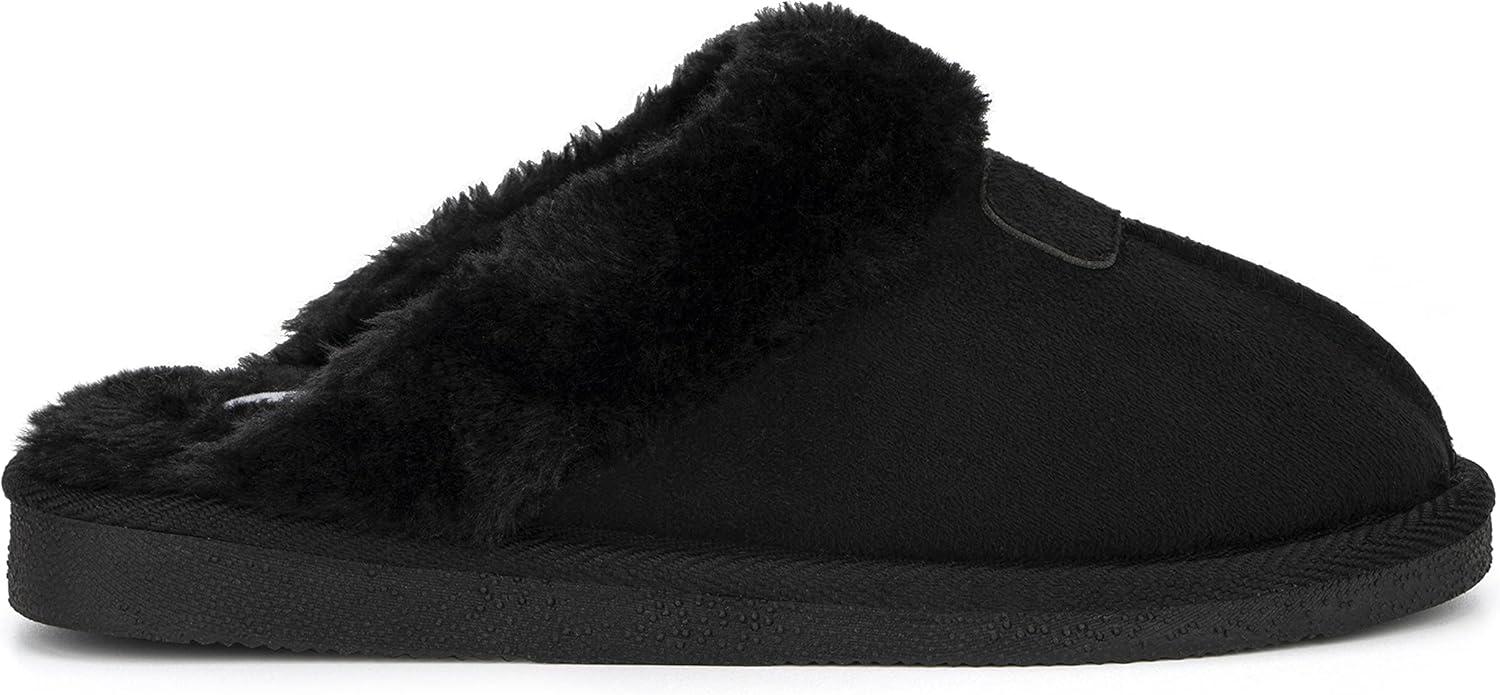 imageOlivia Miller Womens Fashion Shoes Faux Fur Slippers Closed Toe Slip On Indoor Outdoor House Slides Flat Sandals