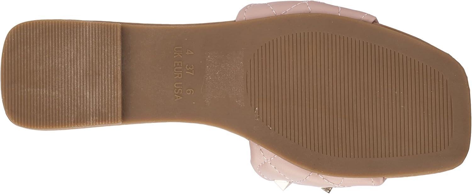imageOlivia Miller Womens Shelly Slide Square Sandals Polyvinyl Chloride OutsoleBlush