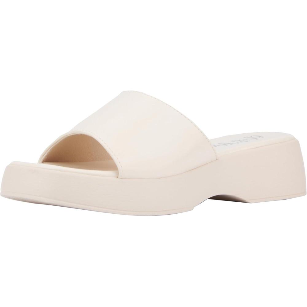 imageOlivia Miller Womens Ambition Slide Square Sandals Tpr OutsoleNude