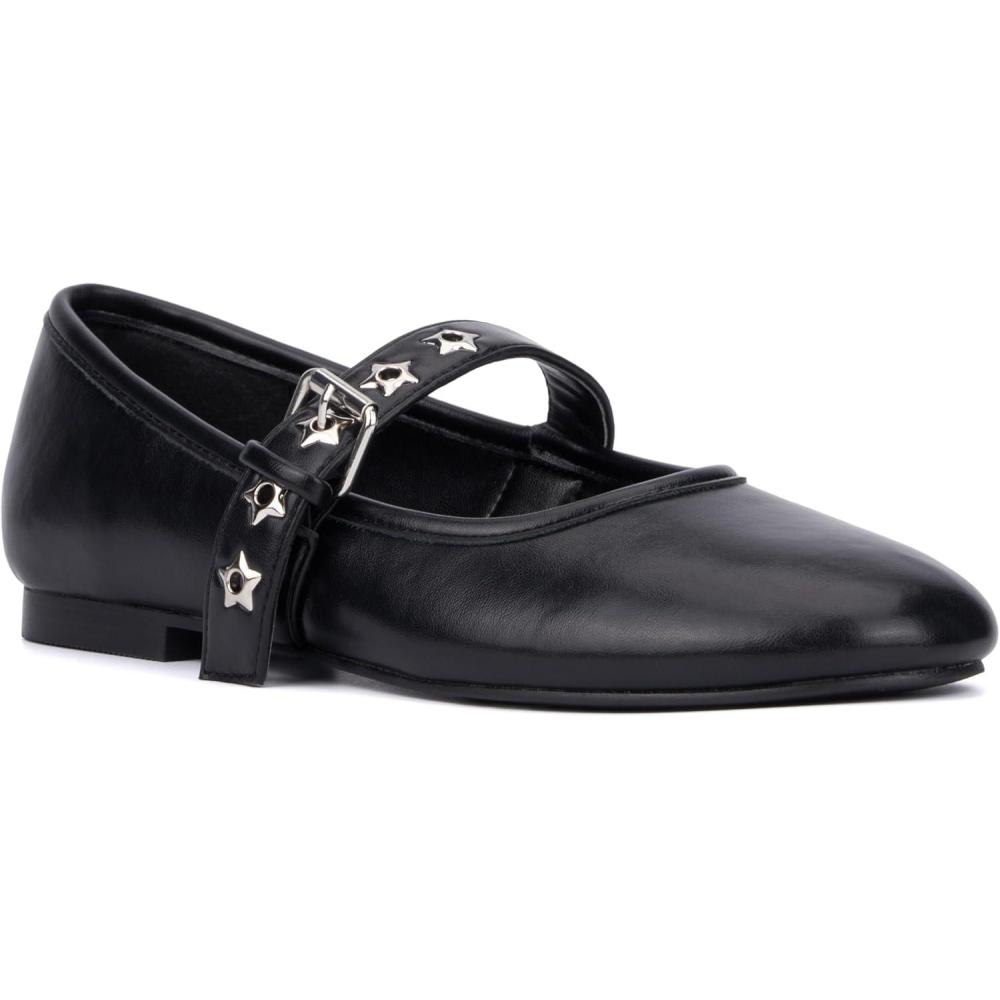 imageOlivia Miller Womens Element Ballet Pointed Toe Flats Rubber OutsoleBlack