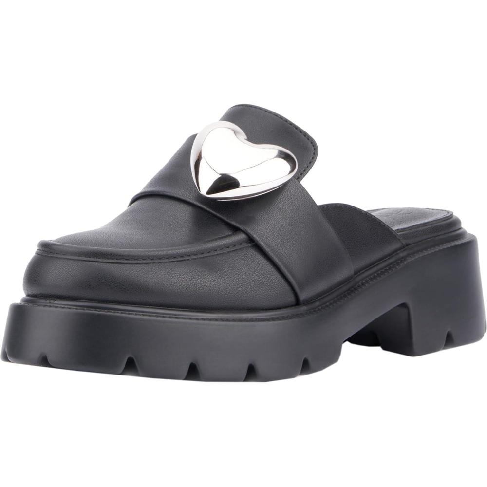 imageOlivia Miller Womens Heartless Mule Round Sandals Polyurethane OutsoleBlack
