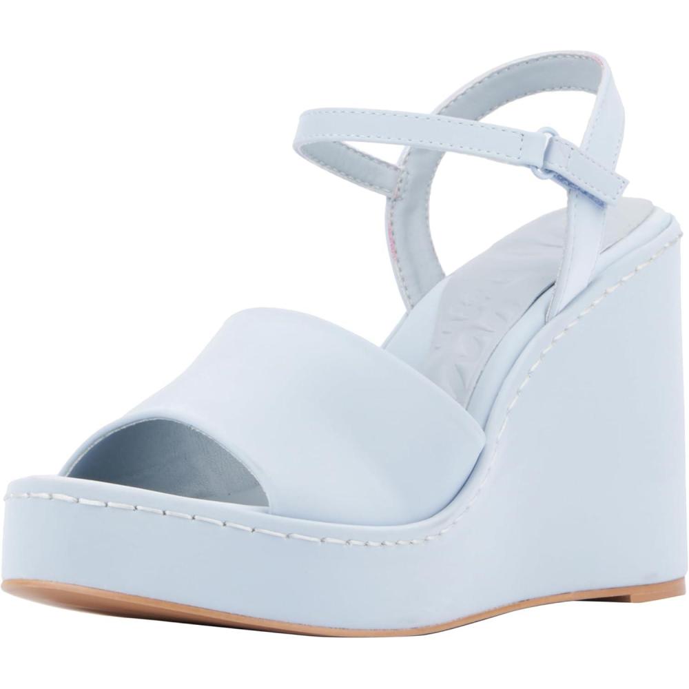 imageOlivia Miller Womens Magnetic Wedge Round Sandals Rubber OutsoleBlue