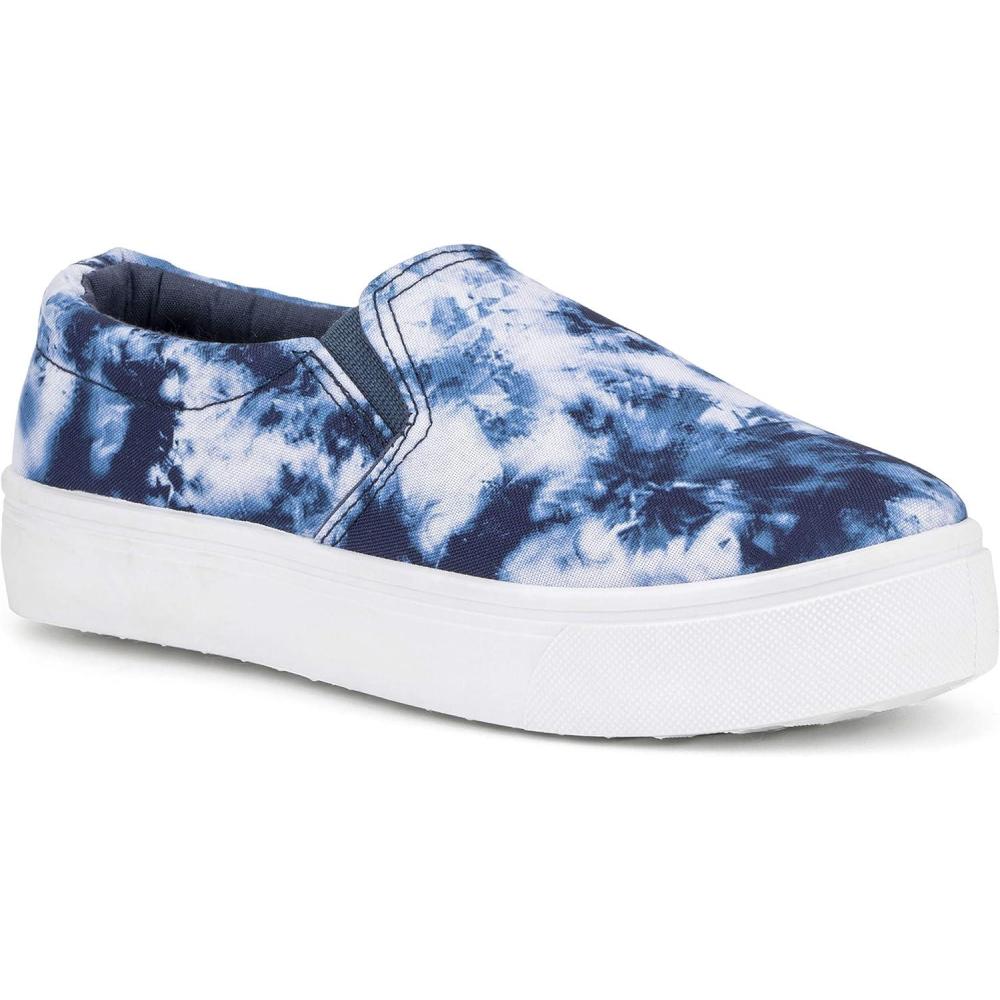 imageOlivia Miller Womens Shoes Tayrona Fashion Tiedye Slip On Rubber Sole Canvas SneakersBlue