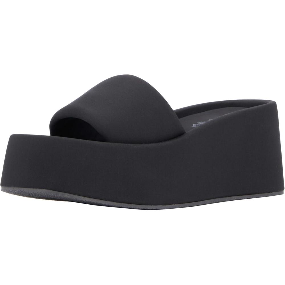 imageOlivia Miller Womens Uproar Wedge Square Sandals Tpr OutsoleBlack