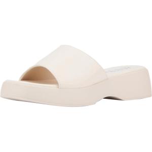 Olivia Miller Womens Ambition Slide, Square Sandals, Tpr Outsole(Nude)