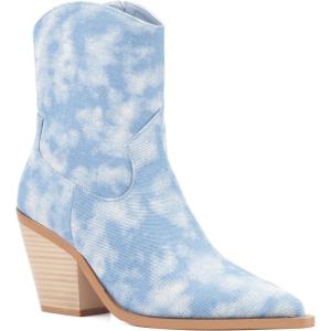 Olivia Miller Womens Blur Western, POINTED Boots, Rubber Outsole(Blue)