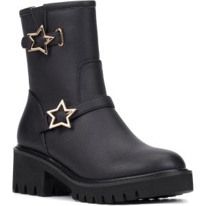 Olivia Miller Womens Neptune Ankle, Round Toe Boots, Rubber Outsole(Black)