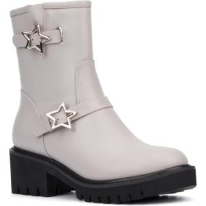 Olivia Miller Womens Neptune Ankle, Round Toe Boots, Rubber Outsole(Grey)
