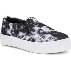 Olivia Miller Women’s Shoes, Tayrona Fashion Tie-dye Slip On Rubber Sole Canvas Sneakers(Black)