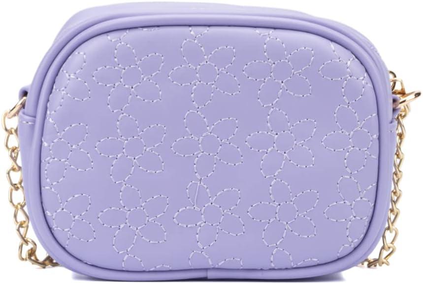 imageOlivia Miller Girls Fashion Giorgia Lavender Mini Flower Embroidered Crossbody Bag Casual Adjustable Shoulder Strap Cute Purse Handbag for Kids ampamp Toddlers