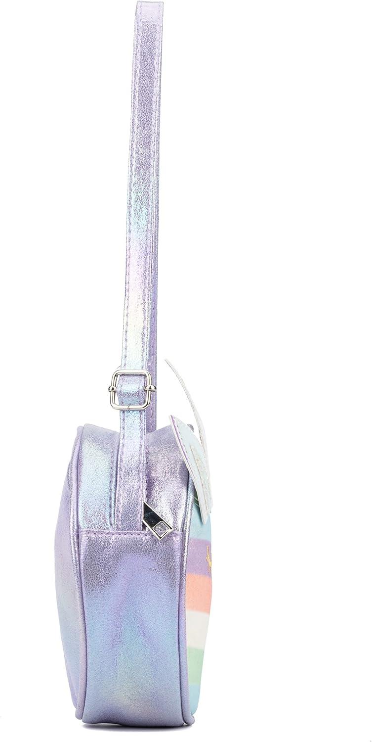 imageOlivia Miller Girls Fashion Willow Mini PU Leather Unicorn Pastel Purple Glitter Canteen Crossbody Bag Casual Adjustable Shoulder Strap Cute Purse Handbag for Kids ampamp Toddlers