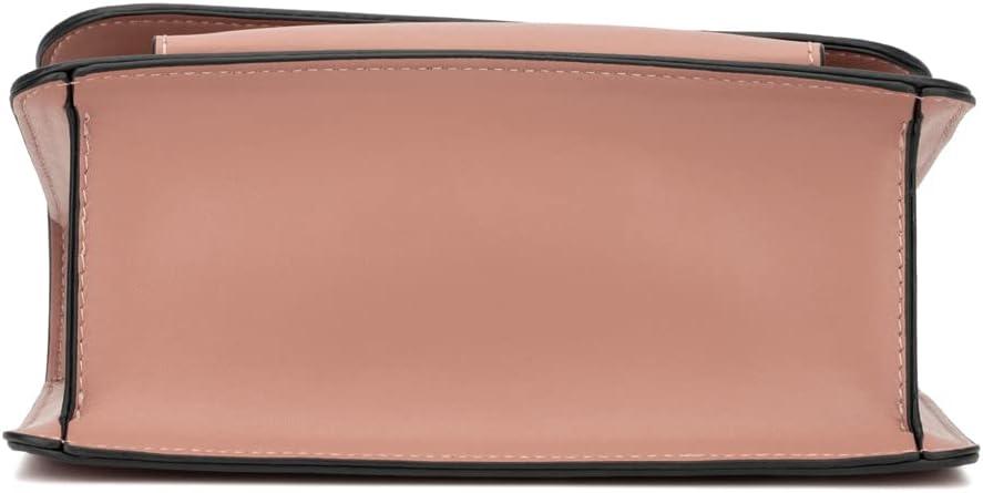 imageOlivia Miller Womens Fashion Clara PU Leather Crossbody Bag w Top Handle n Detachable Strap Evening Casual Purse HandbagBlush